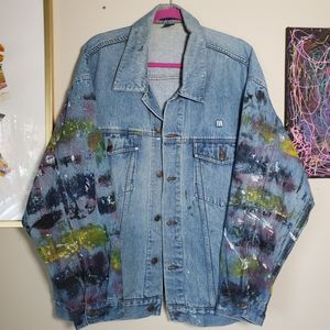 Vintage handpainted Denim Jacket